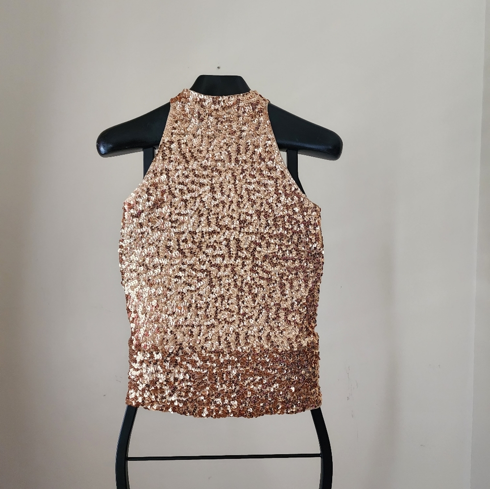 Gold sequin top size small